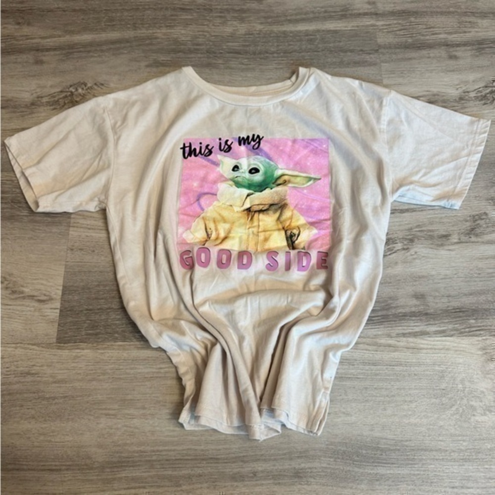 Star Wars Baby Yoda girls top shirt size large 10-12